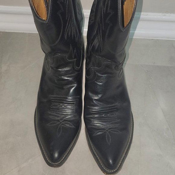 BLack Justin Boots 8.5B MENS - Picture 1 of 9
